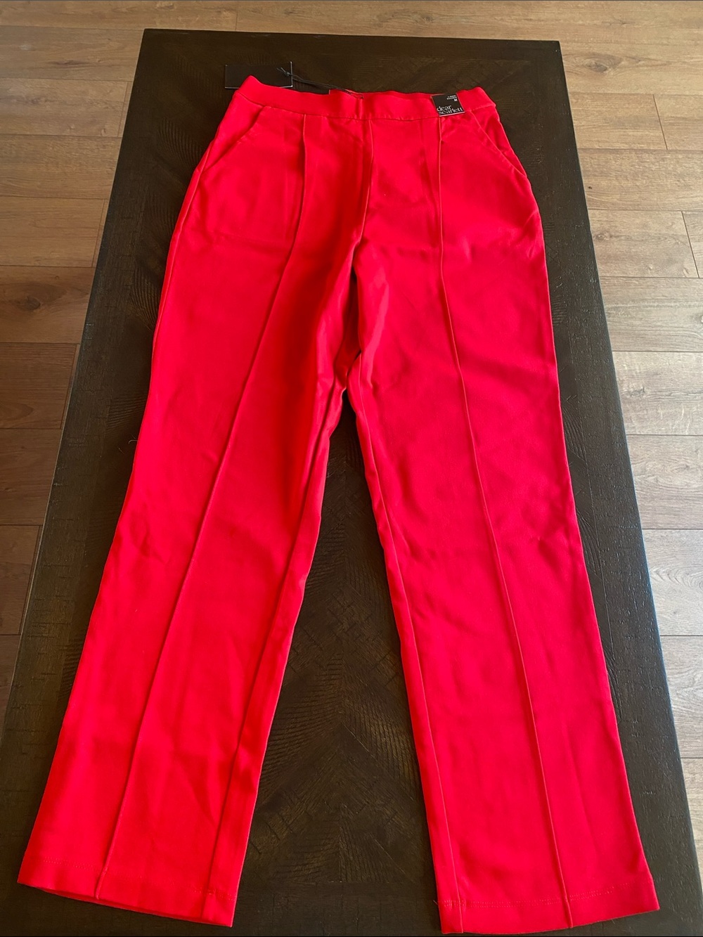 Tailored Red Cropped Trousers - Women's Ankle-Length Pants- Magic Dear Scarlett